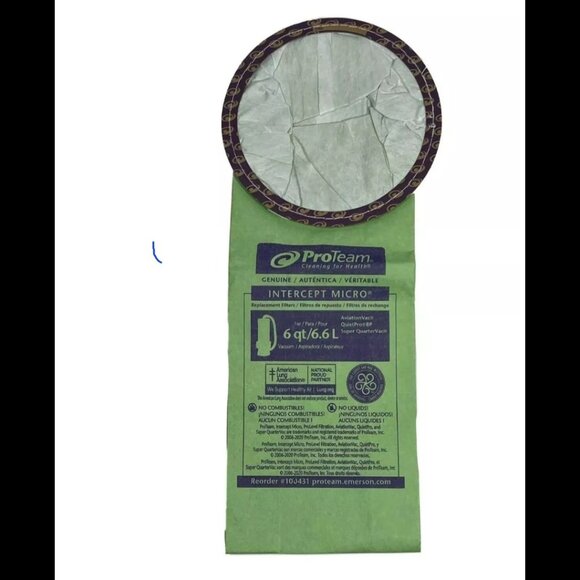 30 Pack ProTeam Vacuum Bag 100431 6qt/6.6L AviationVac Quietpro SuperQuartervac - Picture 1 of 6